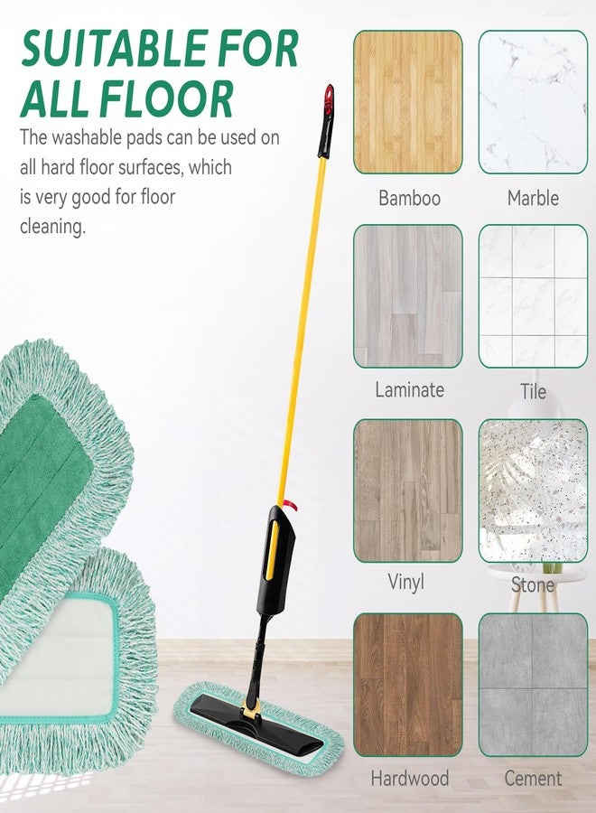 BeiLan Commercial Products Dust Pad with Fringe for Rubbermaid 18” - 18 Inch Green Microfiber Dust Mop Refills Heavy-Duty Cleaning for Hardwood/Tile/Laminated Floors in Kitchen/Lobby/Office (6 Counts) - Image 4